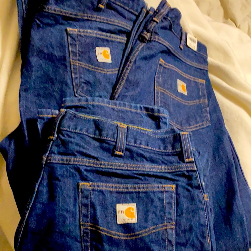3 Brand New FR Carhartt Jeans 38x32 style#280-83